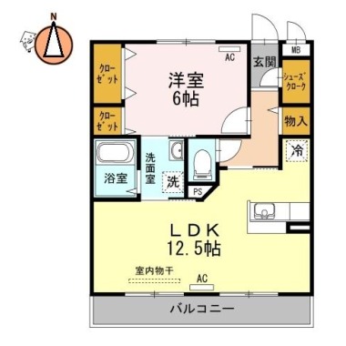 グランツ 206の間取り図