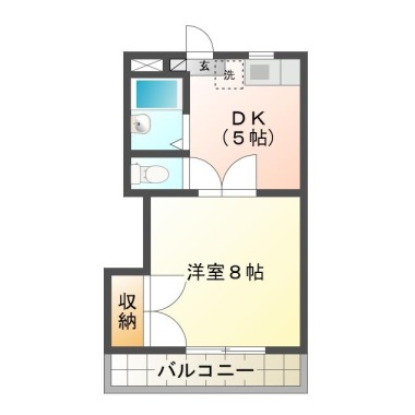 住吉 マンション 1K 102の間取り図