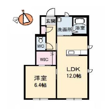 シャルマン高洲II番館 103の間取り図