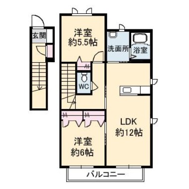 シャルマン高洲II番館 203の間取り図