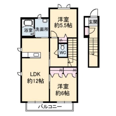 シャルマン高洲II番館 207の間取り図