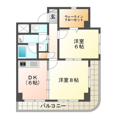 グランドパインドゥ 107の間取り図