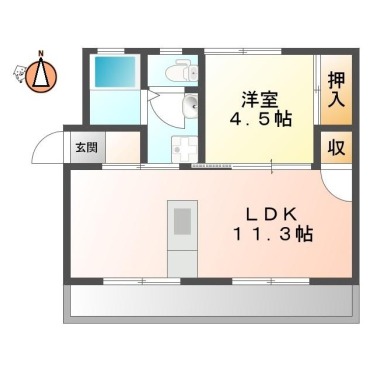 久保マンション 103の間取り図