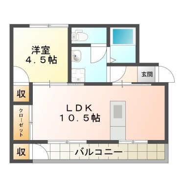 久保マンション 105の間取り図