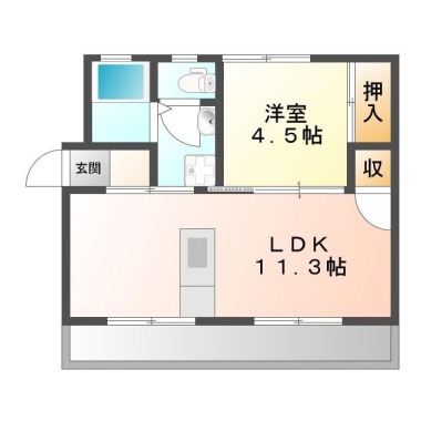 久保マンション 203の間取り図