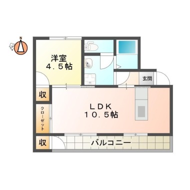 久保マンション 302の間取り図