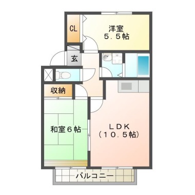 新浜本町4丁目 アパート 2LDK 12の間取り図