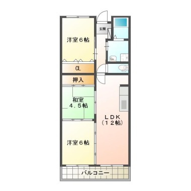 北矢三町 マンション 3LDK 504の間取り図