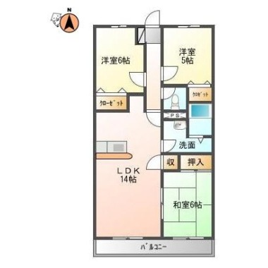 ベルティアネシス 102の間取り図