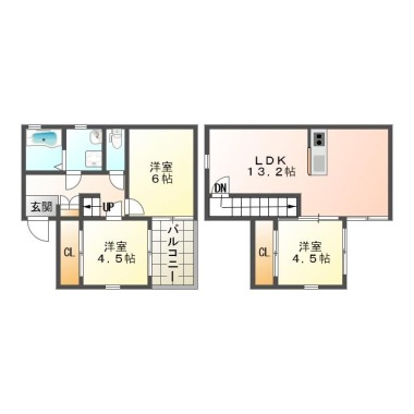 アヴァンセ参番館 Dの間取り図