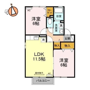 グラン・カネイ 203の間取り図