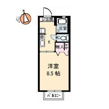 CASA安宅 C棟 108の間取り図