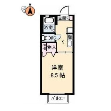 CASA安宅 C棟 110の間取り図