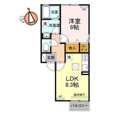 セントポーリア助任 102の間取り図