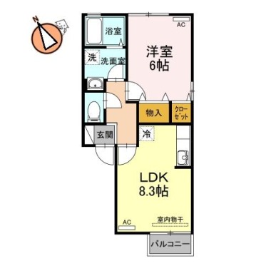 セントポーリア助任 202の間取り図