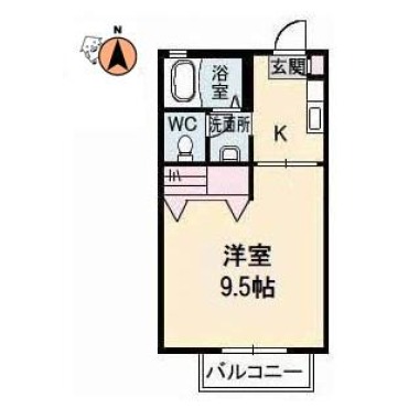 CASA安宅 D棟 213の間取り図