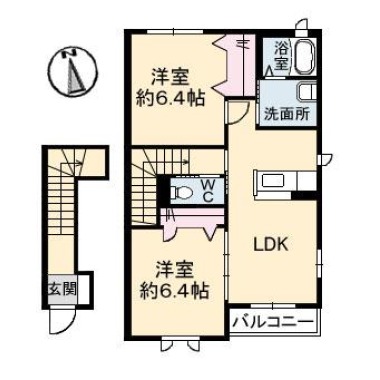 シャーメゾンマルシェ A棟 201の間取り図