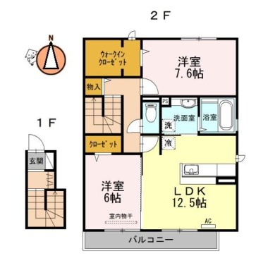 グラン・カネイIII 201の間取り図