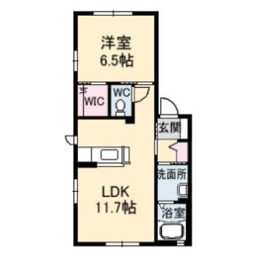 シャーメゾン本谷 A202の間取り図