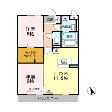 ブリエ ドゥ A棟 203の間取り図