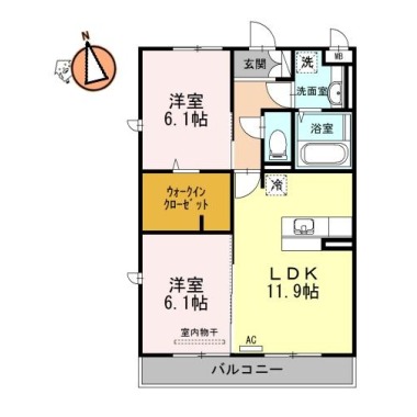 ブリエ ドゥ A棟 305の間取り図