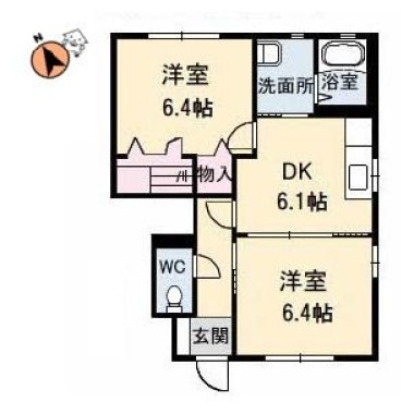 シャーメゾンマルシェ E棟 111の間取り図