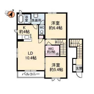 シャーメゾンエピナール A棟 202の間取り図