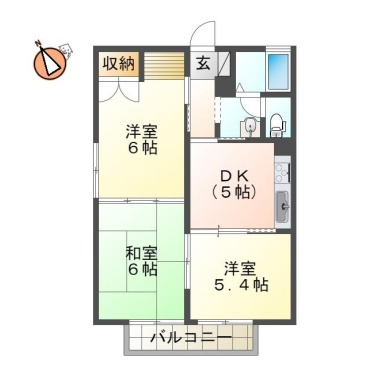 サンカーサ矢三 101の間取り図