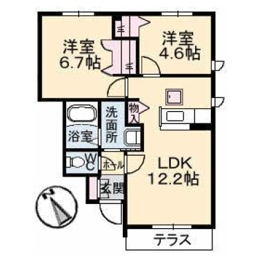 シャーメゾンアジュール 101の間取り図