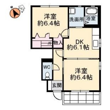 シャーメゾンマルシェ D棟 108の間取り図