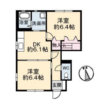 シャーメゾンマルシェ D棟 110の間取り図