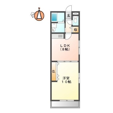 タカラハイツII 101の間取り図