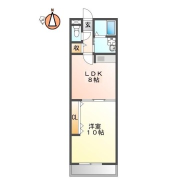 タカラハイツII 102の間取り図