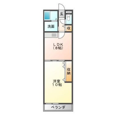 タカラハイツII 105の間取り図