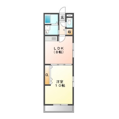 タカラハイツII 201の間取り図