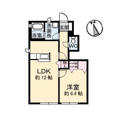 シャーメゾン大森 B棟 A101の間取り図