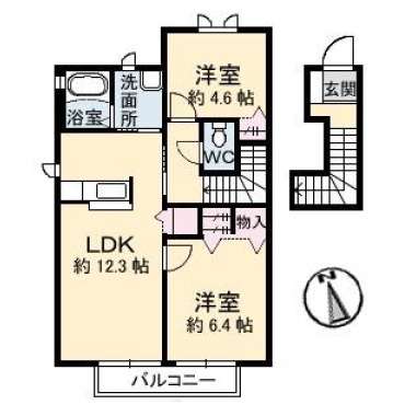 シャーメゾン大森 B棟 B203の間取り図