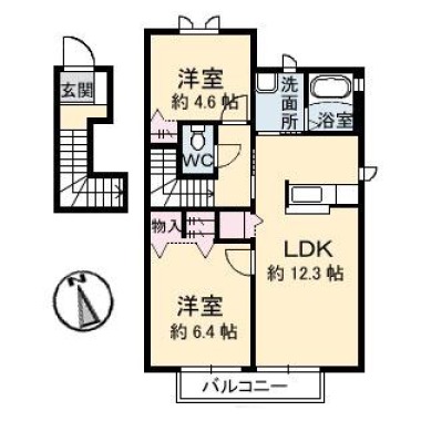 シャーメゾン大森 B棟 B205の間取り図