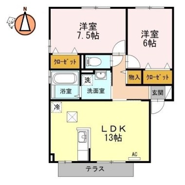 シャトーショコラ C101の間取り図