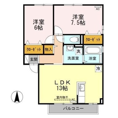 シャトーショコラ C202の間取り図