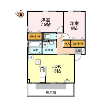 シャトーショコラ E101の間取り図