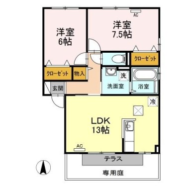 シャトーショコラ E102の間取り図