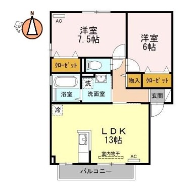 シャトーショコラ E201の間取り図