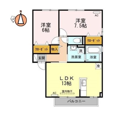 シャトーショコラ E202の間取り図