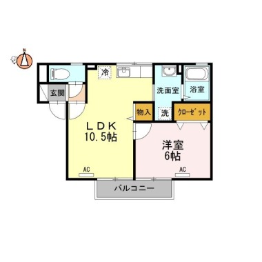 ルミエール東張 202の間取り図