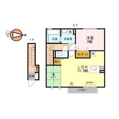 北浜ウィル 202の間取り図