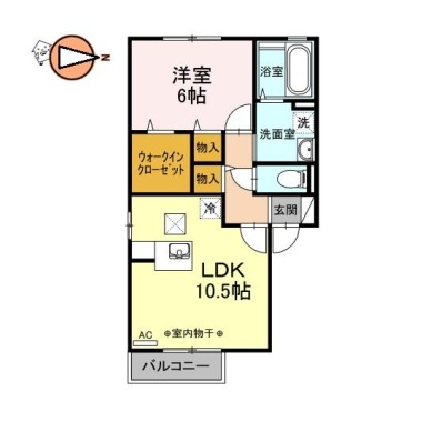 ウィルモア夷山 A101の間取り図