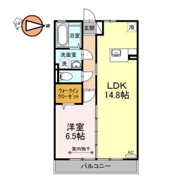 ウィルモア夷山 B202の間取り図