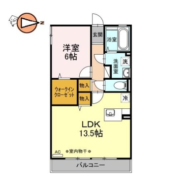 ウィルモア夷山 B203の間取り図