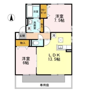 パルコ・シャルマン A101の間取り図